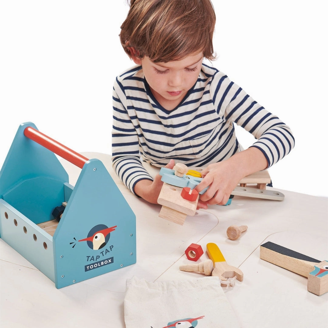 Little adventures Joyful learning Wooden Tap Tap Tool Box Play Set