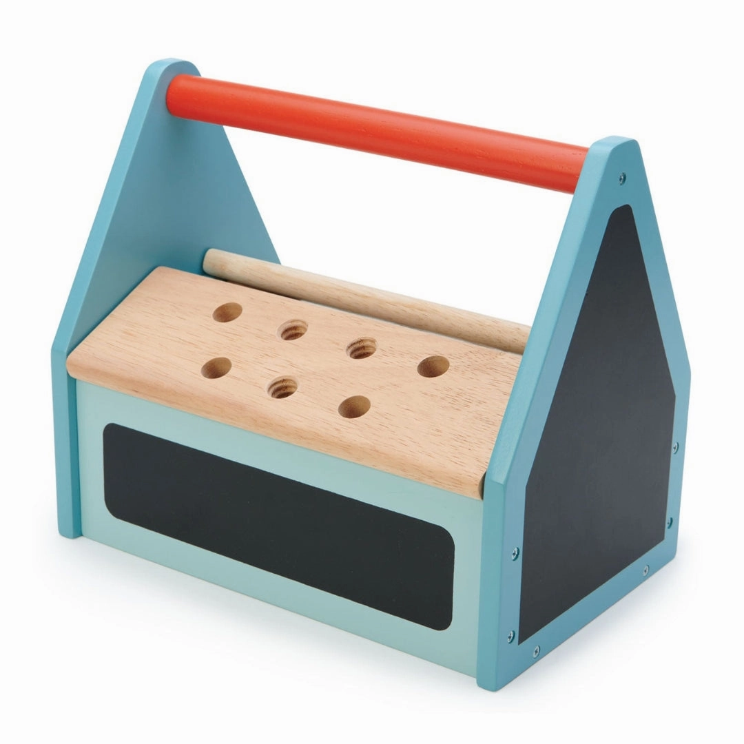 Wooden Tap Tap Tool Box Play Set Sensory fun for little hands