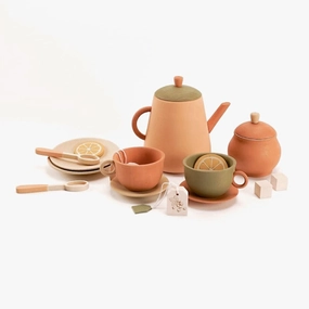 Wooden Tea Set- Herbal Palette Home learning tools Smart kids gear