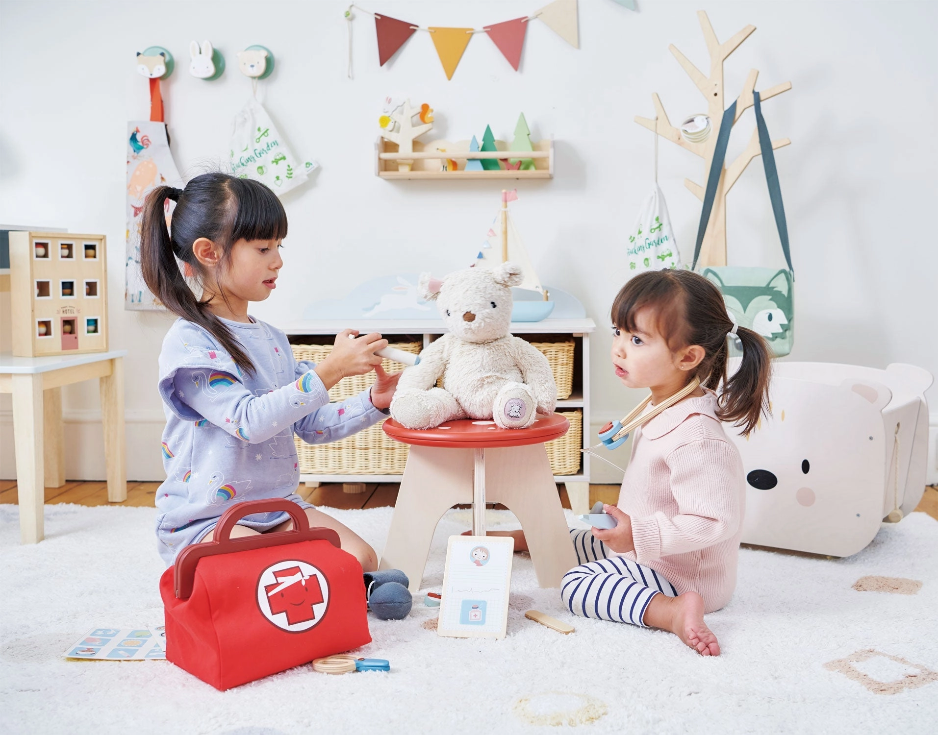 Wooden Toadstool Seat Fun-based learning Child development