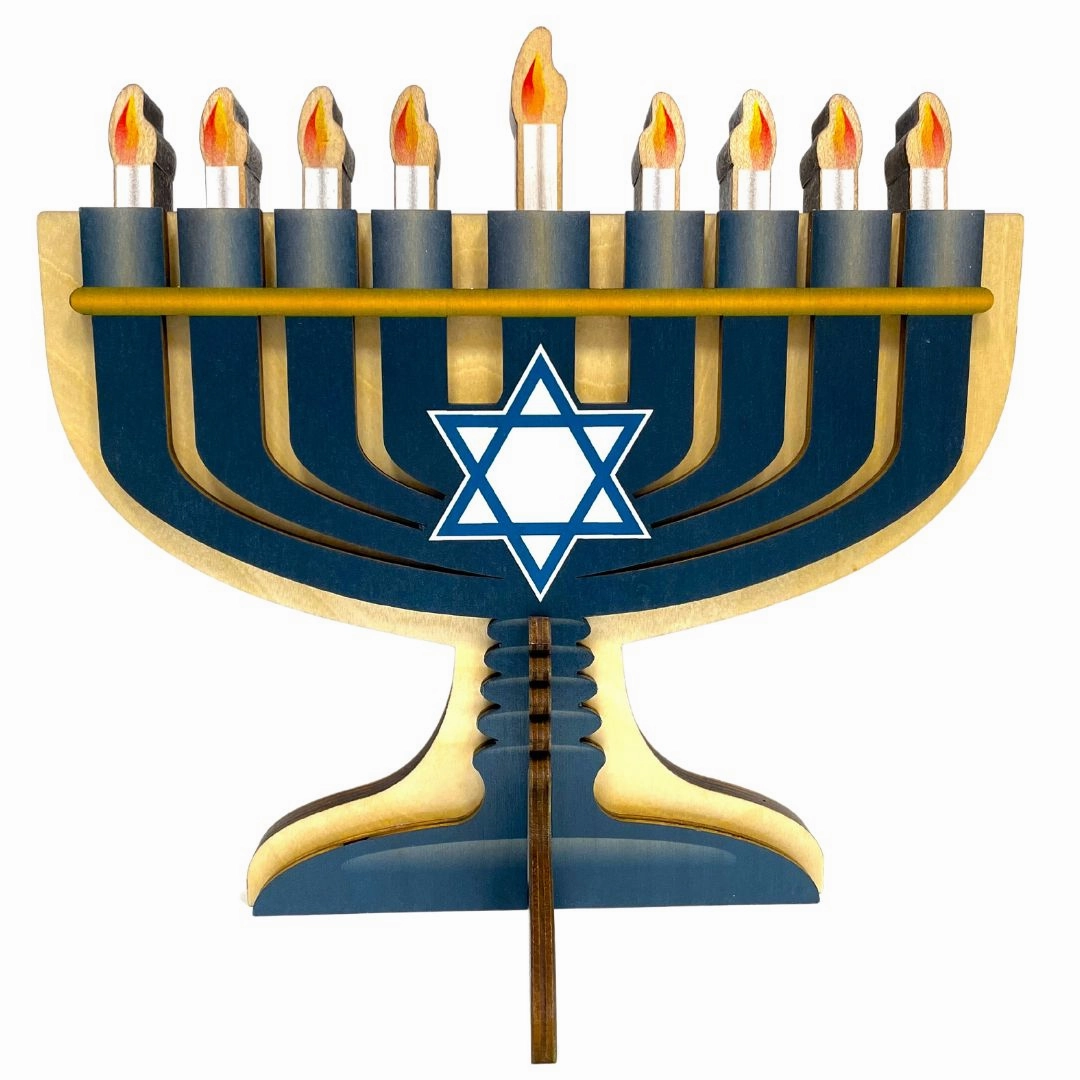 Mindful play Imaginative play Wooden Toy Menorah