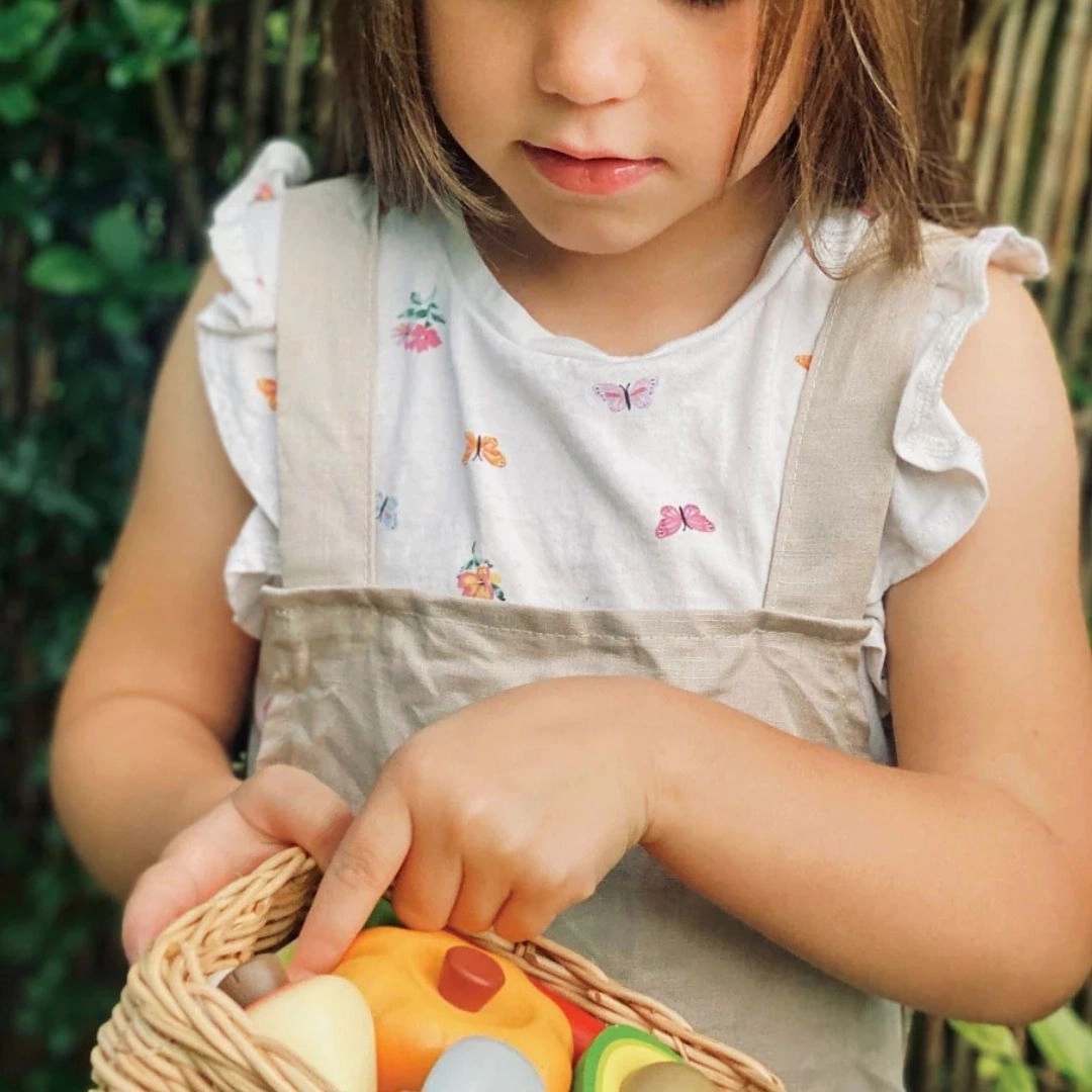 Wooden Veggie Basket Inspiring creativity Young imaginations