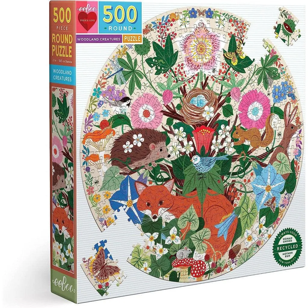 Curious minds Playroom learning Woodland Creatures 500 Pc Rd Puzzle