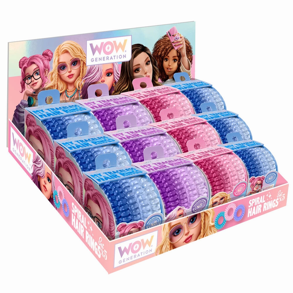 Young minds at work Wow Generation Spiral Hair Elastics - Assorted