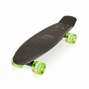 Xootz 22-Inch Cruiser Skateboard With Led Wheels - Black Young imaginations