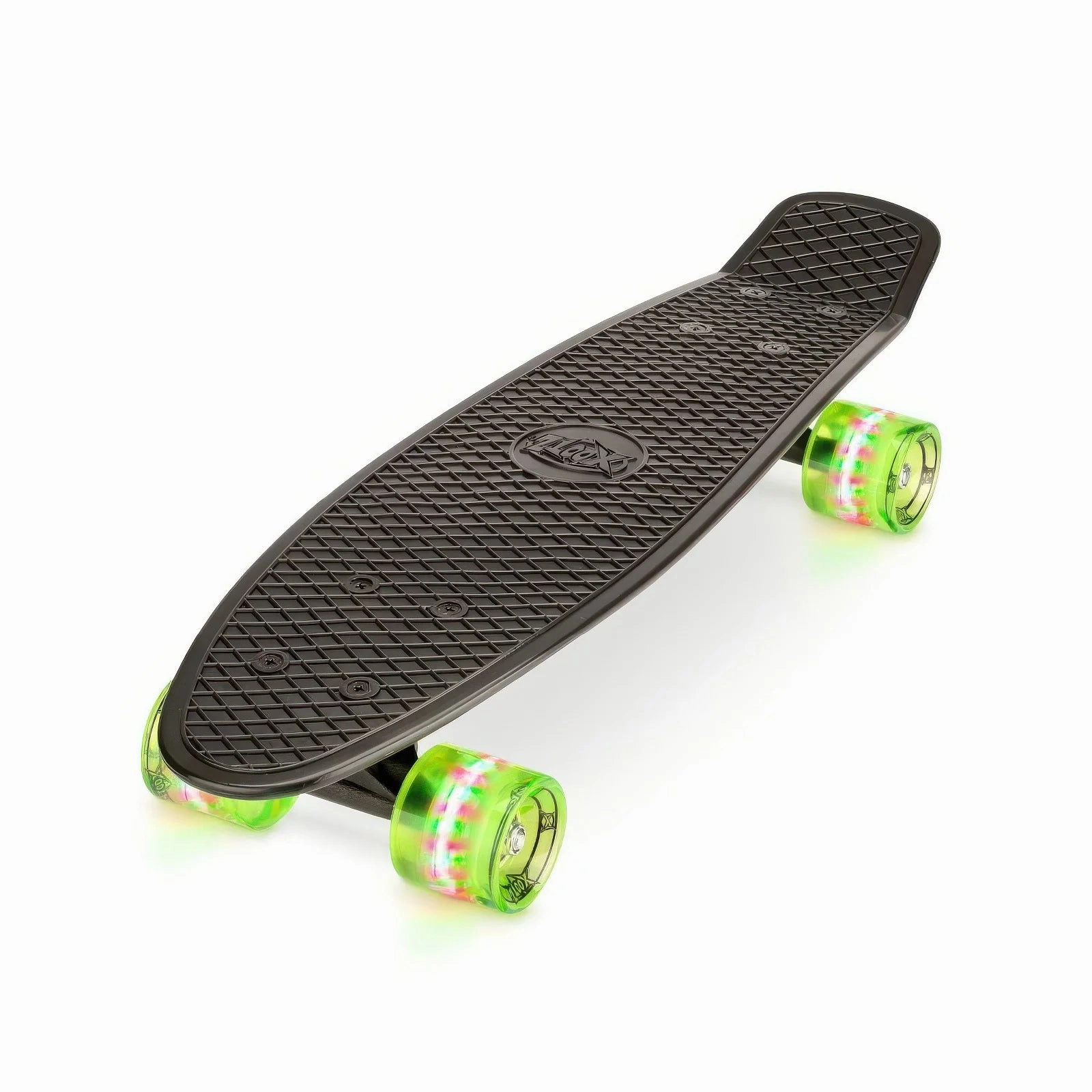 Xootz 22-Inch Cruiser Skateboard With Led Wheels - Black Young imaginations