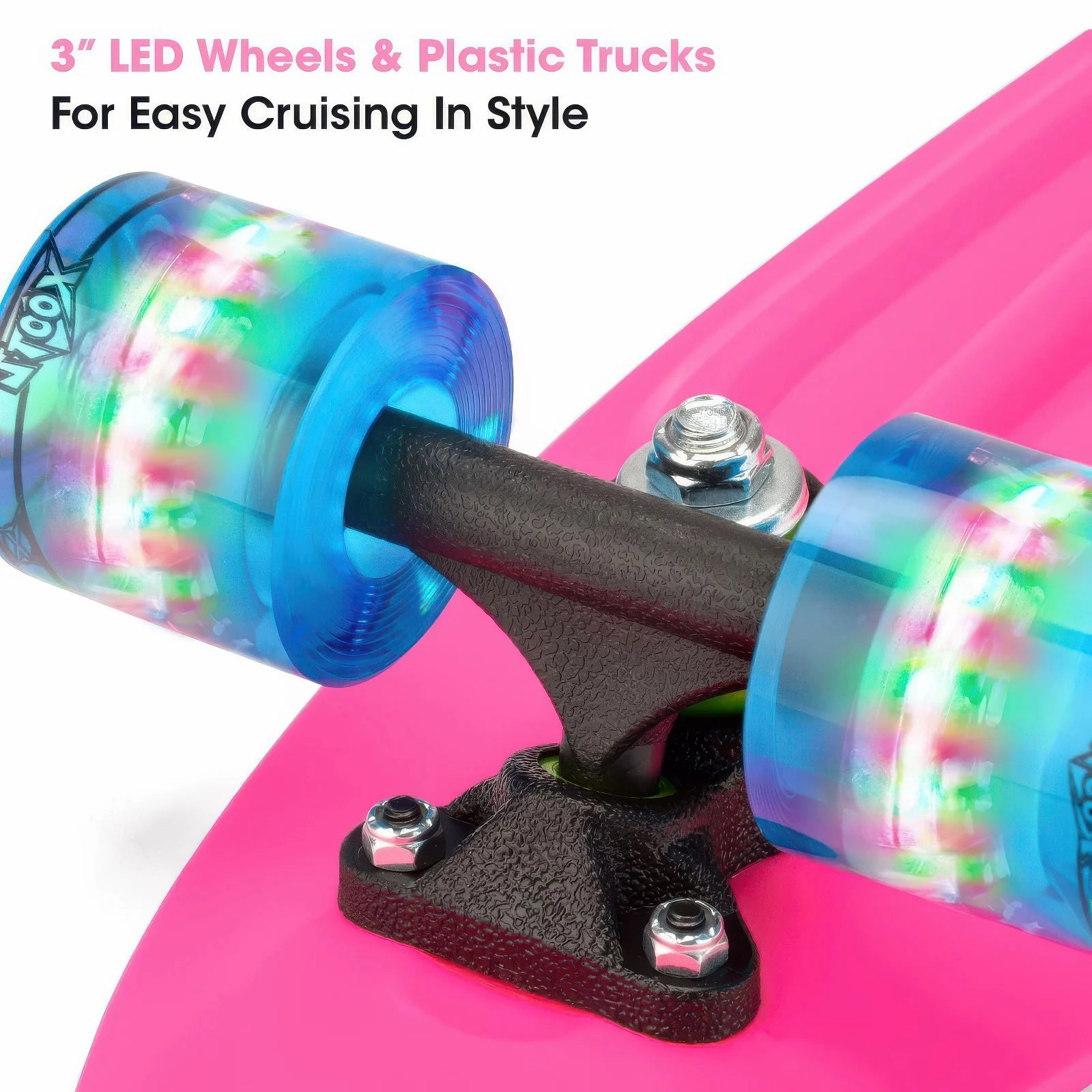 Xootz 22-Inch Mini Cruiser Skateboard - Pink Active learners Learning through play