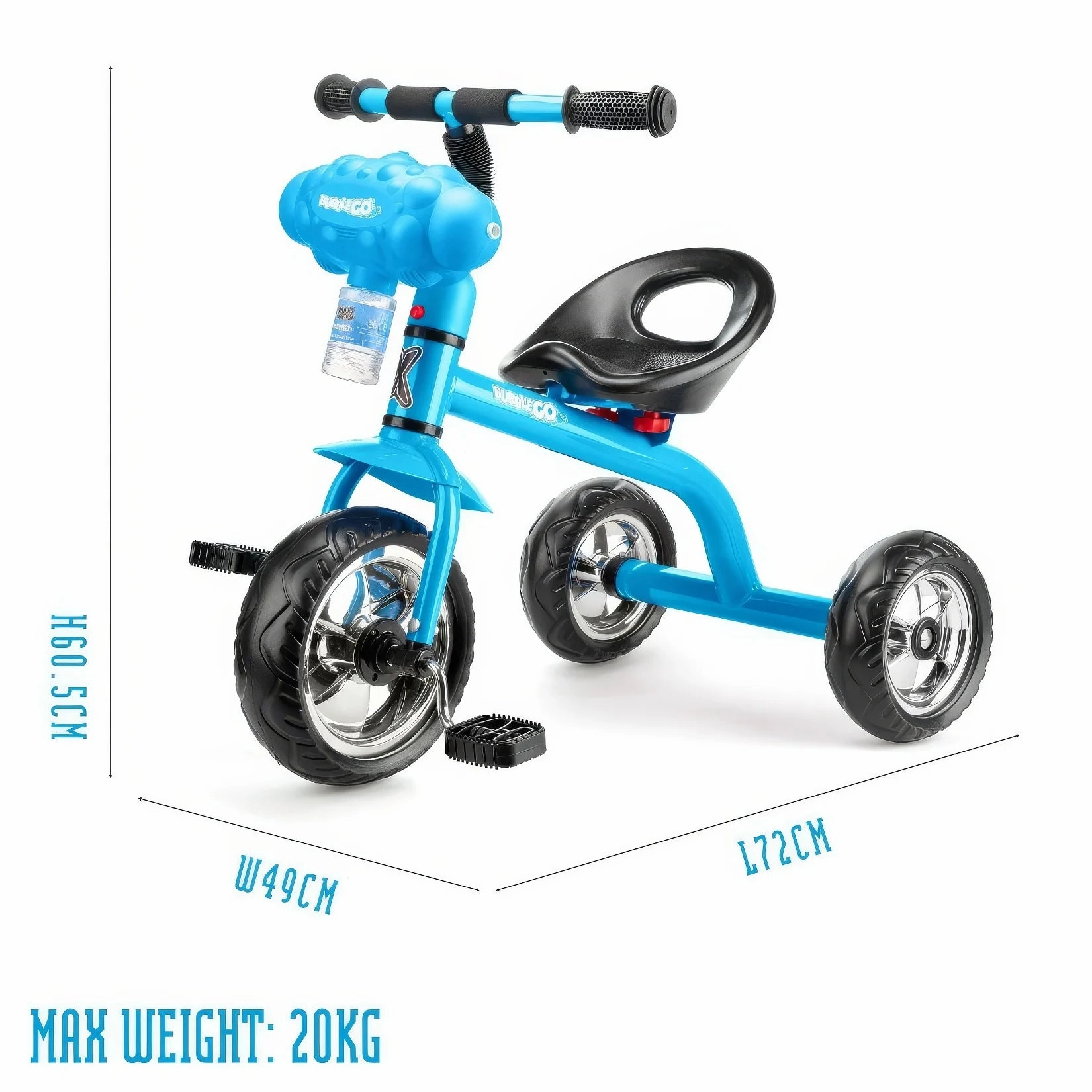 Xootz Bubble Go Trike - Kids Tricycle Blue Creative kids