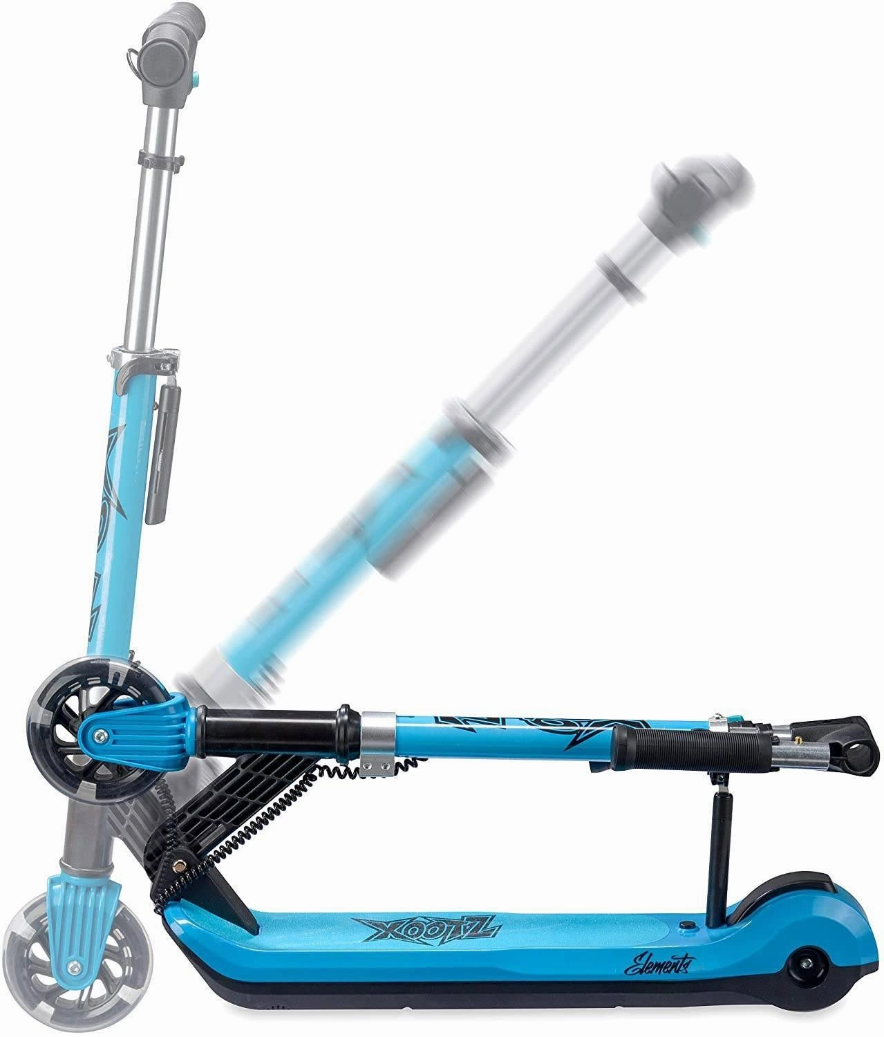 Curious minds Moments of imagination Xootz Kids Electric Scooter Folding With Led Light Up Wheel - Blue
