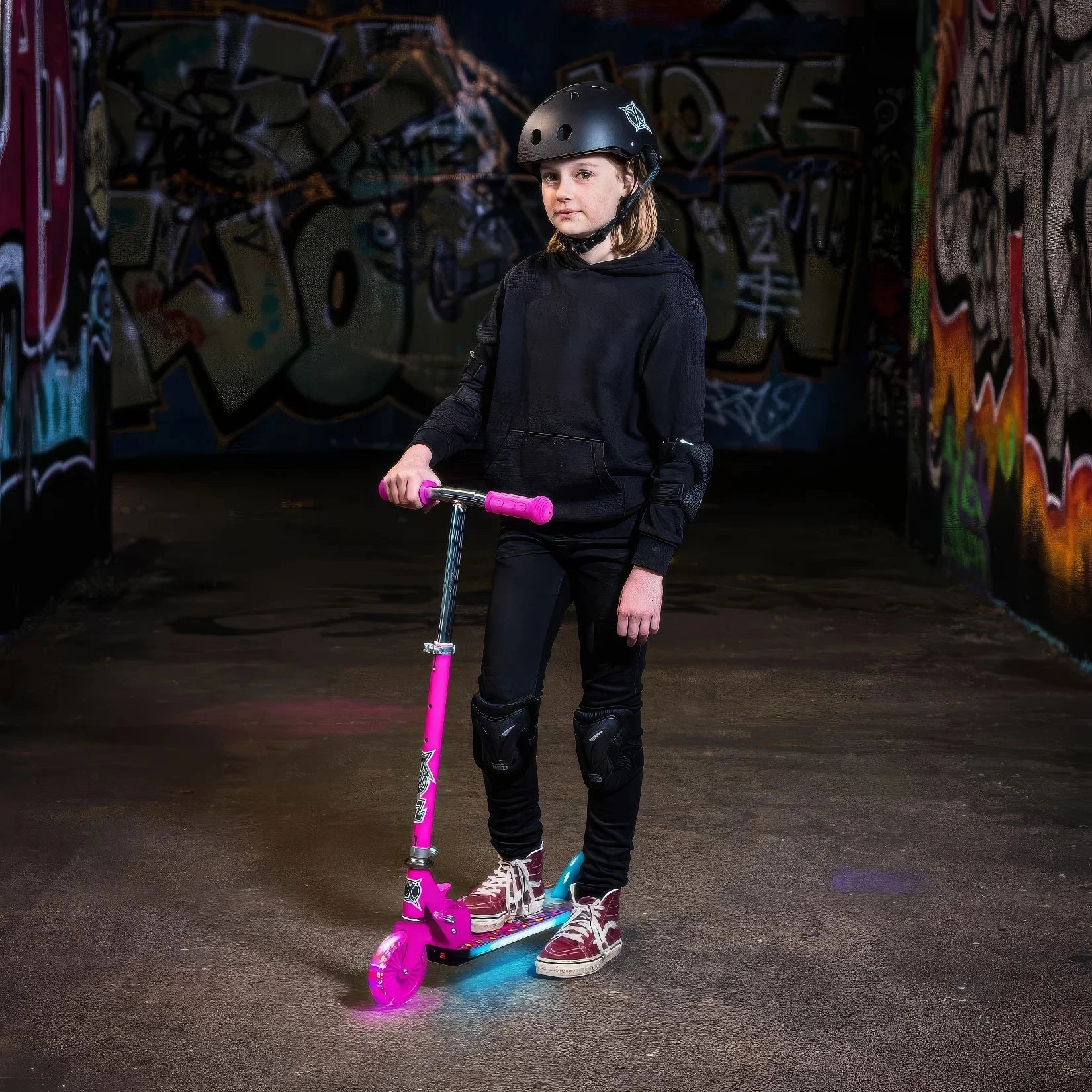 Kids essentials Creative time for curious minds Xootz Wild Rider - Pink Leopard Light Up Led Scooter