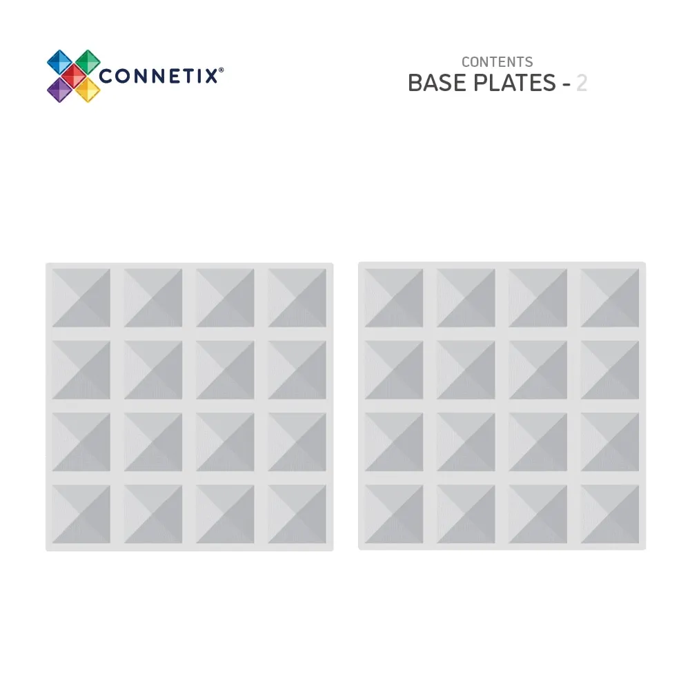 Connetix Clear Base Plate Pack (2 Pc) Little builders
