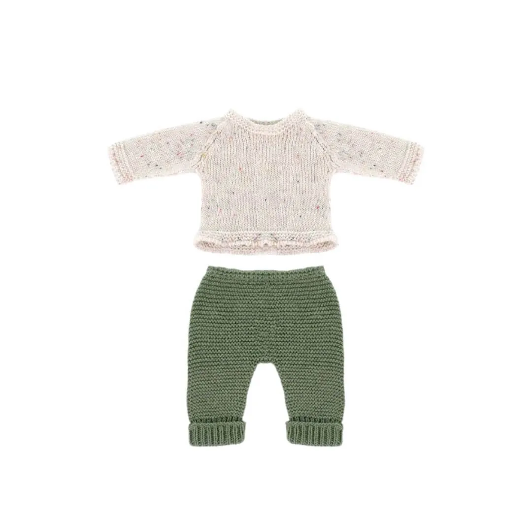 Knit Doll Sweater And Pant Set - 12" Little learners Young explorers