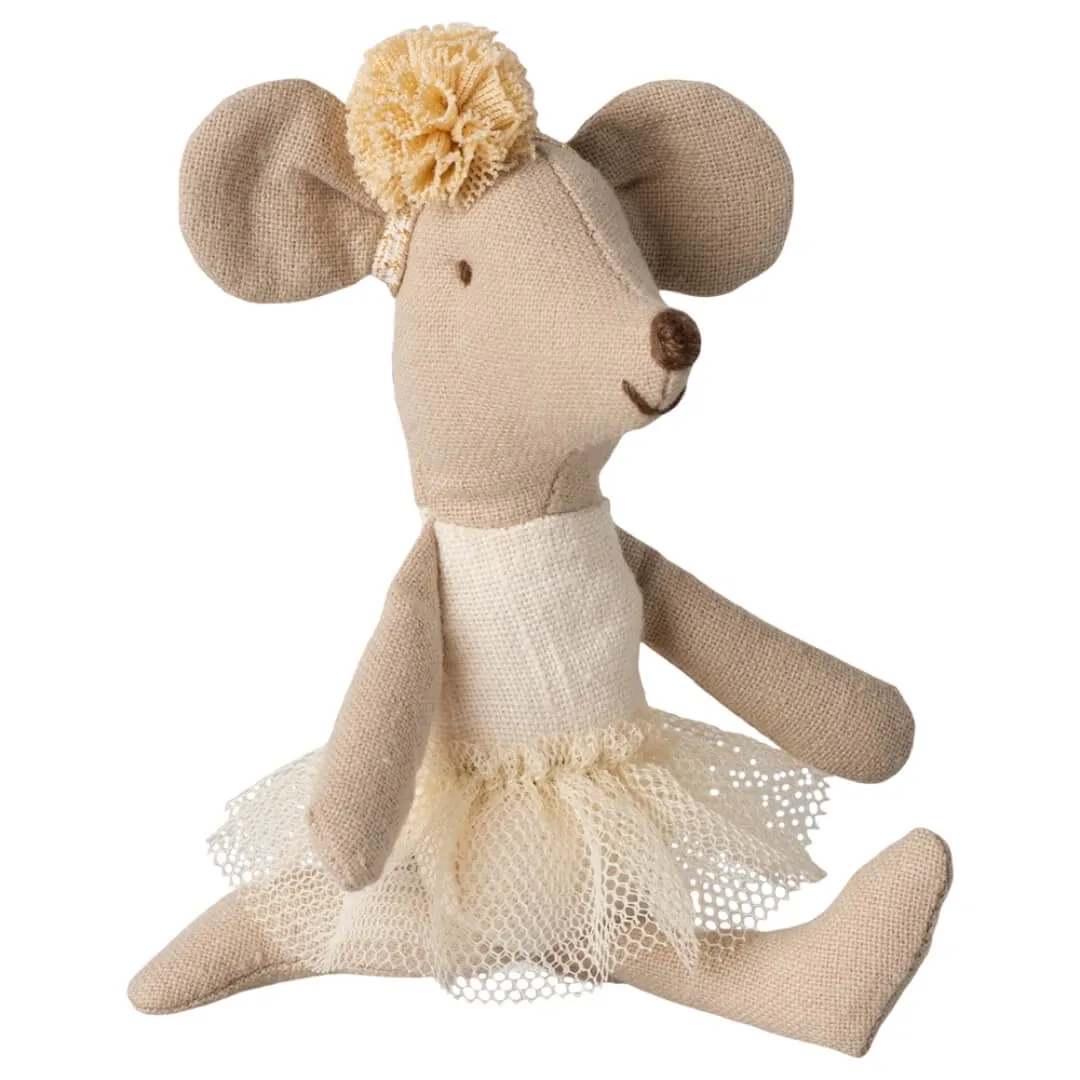 Little Sister Ballerina Mouse - Off-White Little hands