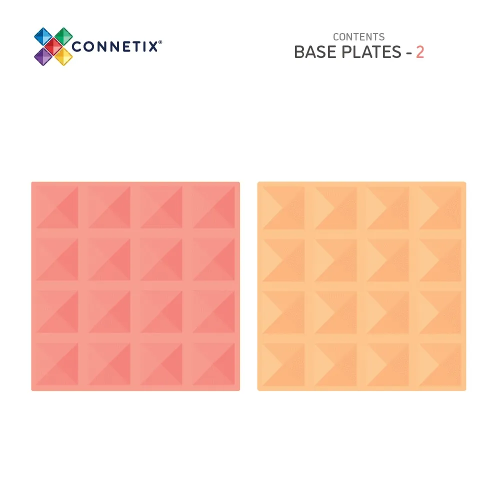Everyday learning Creative minds Connetix Lemon And Peach Base Plate Pack (2 Pc)