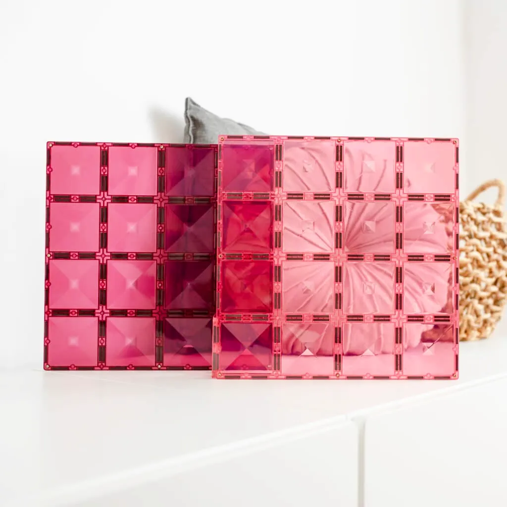 Connetix Pink And Berry Base Plate Pack (2 Pc) Fun that fuels growth Tiny thinkers
