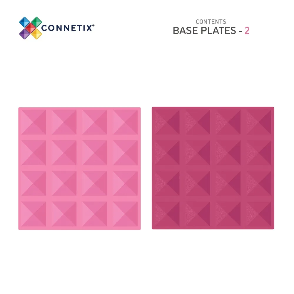 Connetix Pink And Berry Base Plate Pack (2 Pc) Everyday learning First explorers