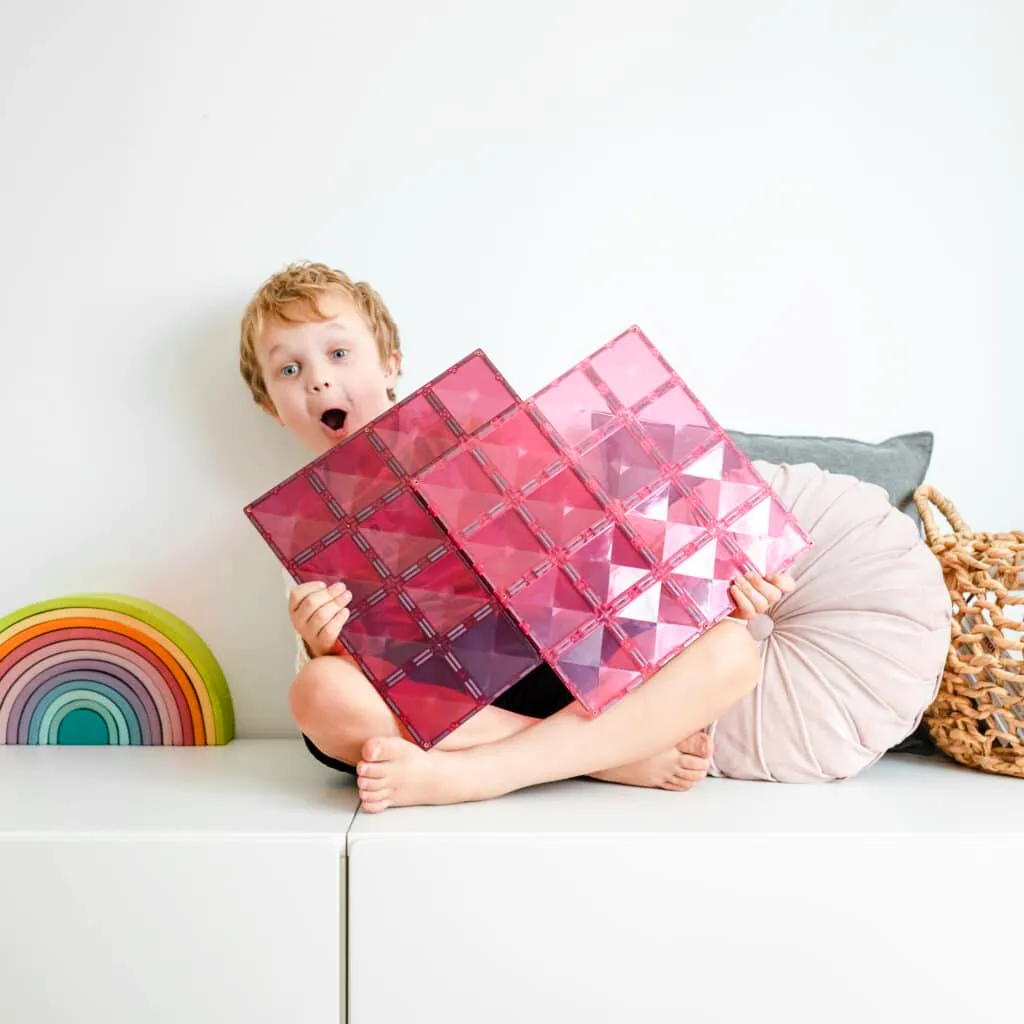 Everyday learning Connetix Pink And Berry Base Plate Pack (2 Pc)