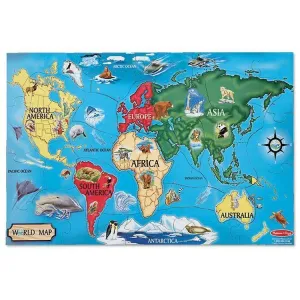 World Map Floor (33 Pc) Moments of imagination Exploration gear