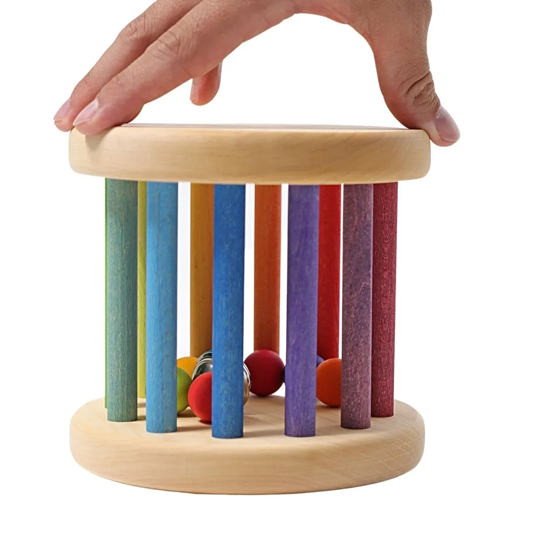 Tiny thinkers Wooden Rainbow Rolling Wheel
