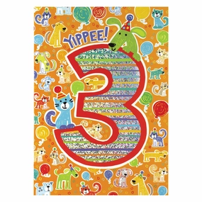 Kid-centered learning Play & learn Age 3 Birthday Card