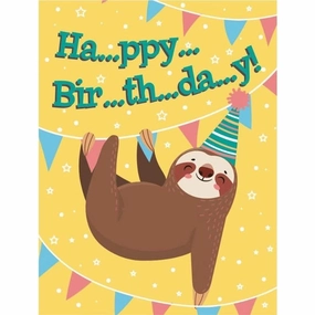 Little builders Birthday Sloth Enclosure Card