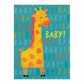 Smart kids gear Creative time for curious minds Giraffe Baby Enclosure Card