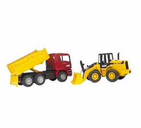 Learning through play Man Tga Construction Truck W/Articulated Road Loader