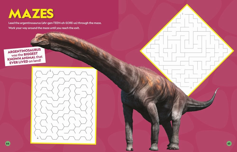 National Geographic Kids: Puzzle Book Of Dinosaurs Child development Learning tools
