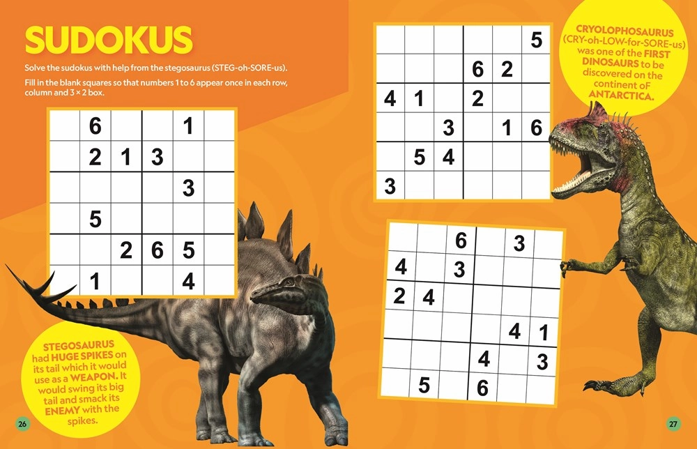 First explorers National Geographic Kids: Puzzle Book Of Dinosaurs