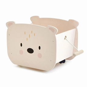 Inspiring creativity Everyday learning Pull Along Bear Cart And Toy Box