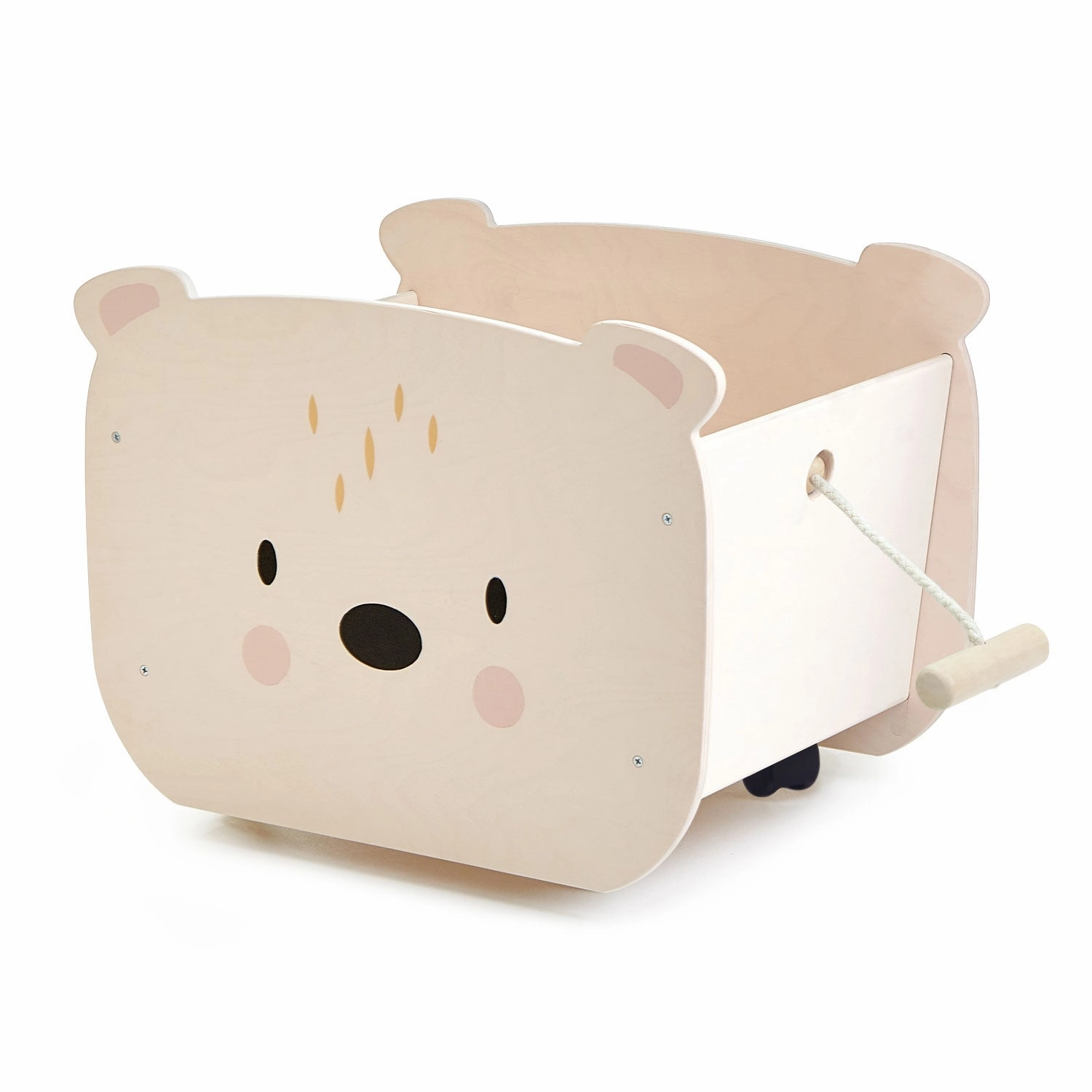 Inspiring creativity Everyday learning Pull Along Bear Cart And Toy Box