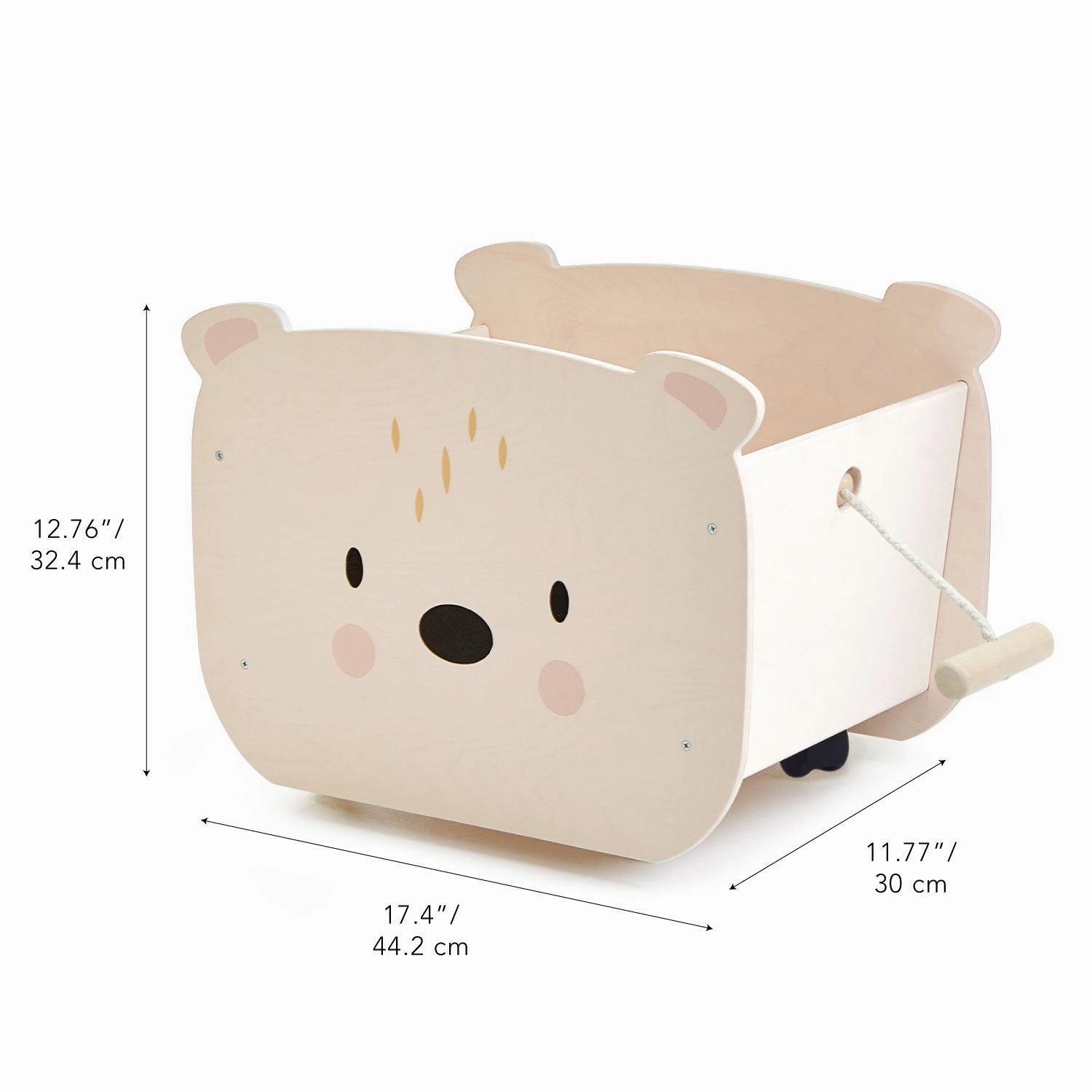 Pull Along Bear Cart And Toy Box Tools for tiny thinkers