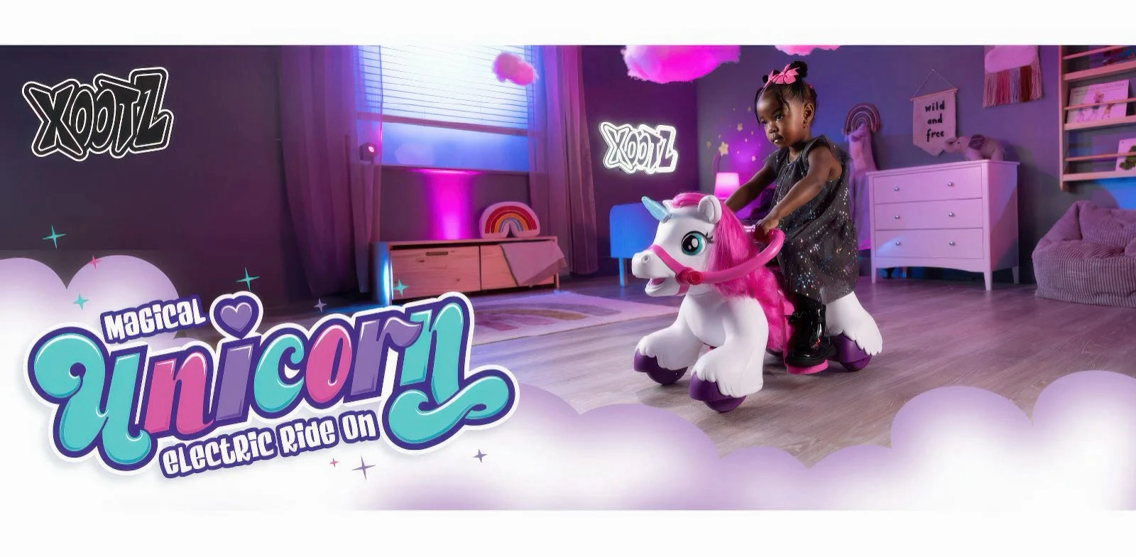 Xootz Unicorn Electric Ride-On Unicorn Toy Playful learning