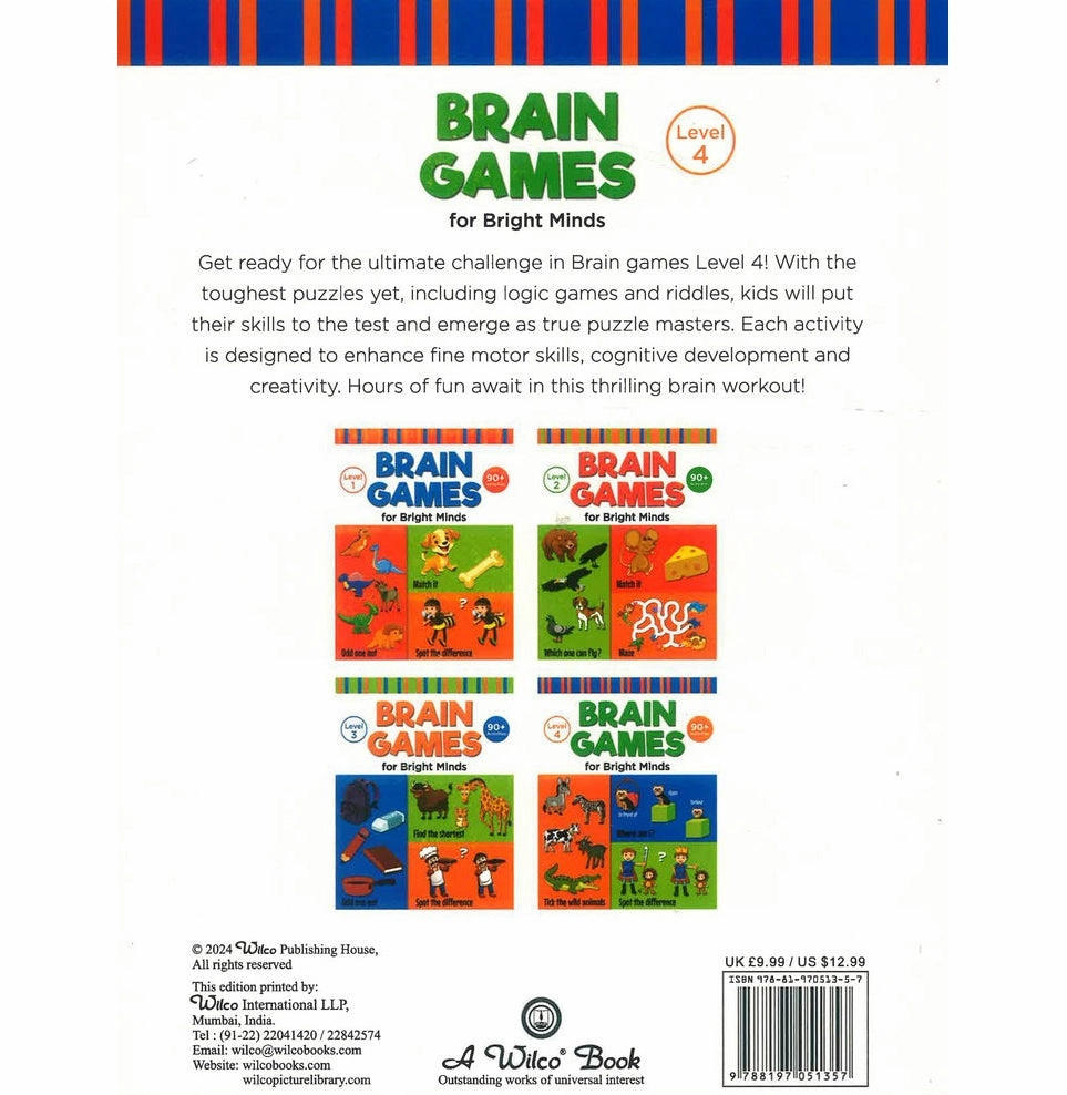 Fun-based learning Busy kids Brain Games For Bright Minds Level 4