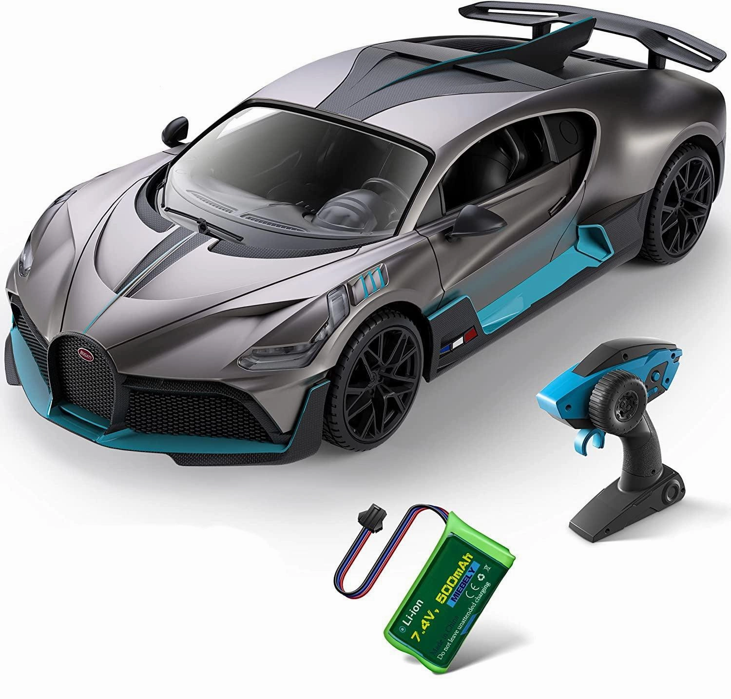Playful learning Bugatti Divo Remote Control Car With Lights 1:16 Scale - Assortment