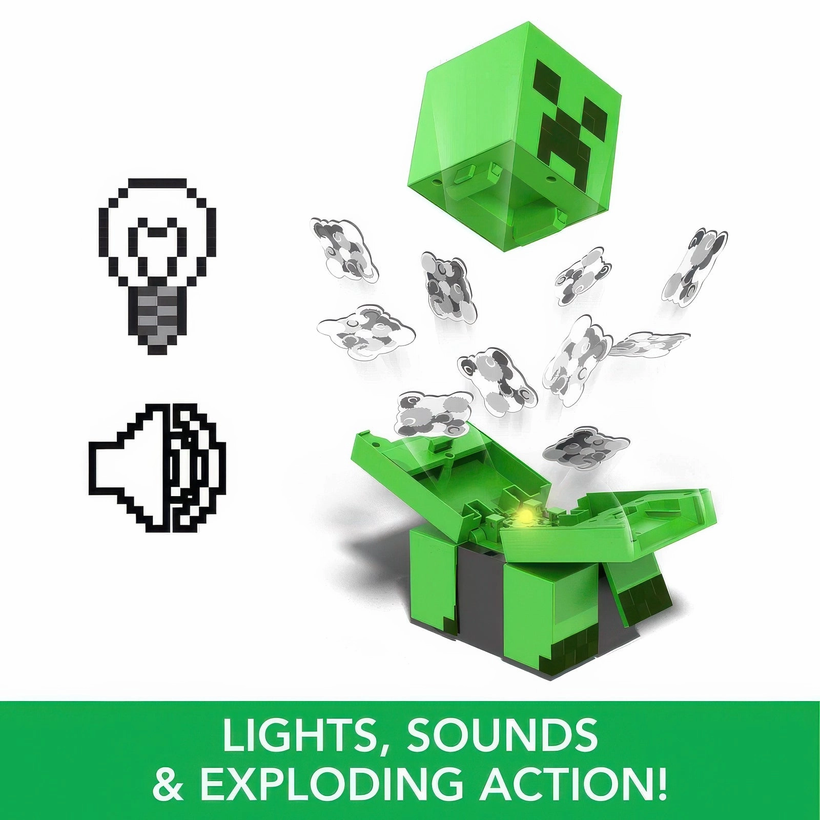 Kids discovery tools Minecraft Rc Exploding Light And Sounds Creeper