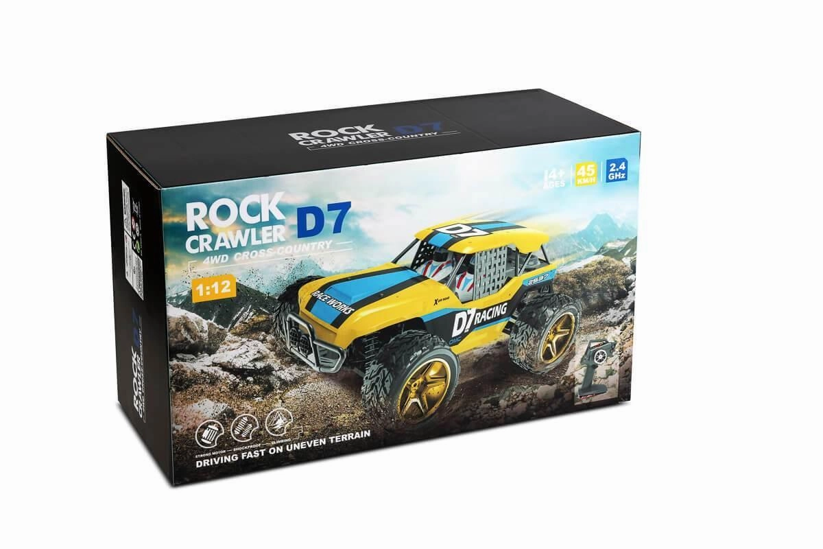 Rock Crawler D7 4Wd Cross-Country, Professional, Rc Remote Control Car Busy kids Thoughtful learning