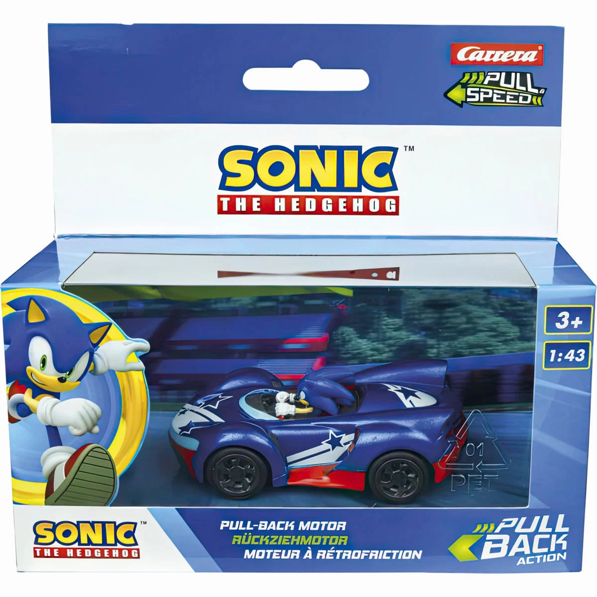 Sonic The Hedgehog Pull Speed Car - Assortment Imaginative play Little adventures