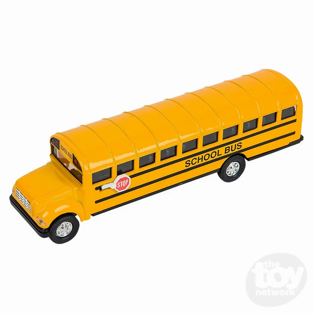 Mini makers 7" Die-Cast Pull Back School Bus