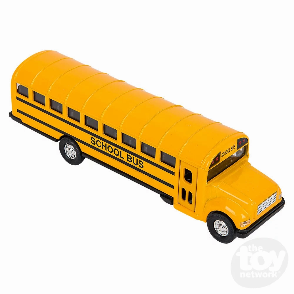 Mini makers 7" Die-Cast Pull Back School Bus