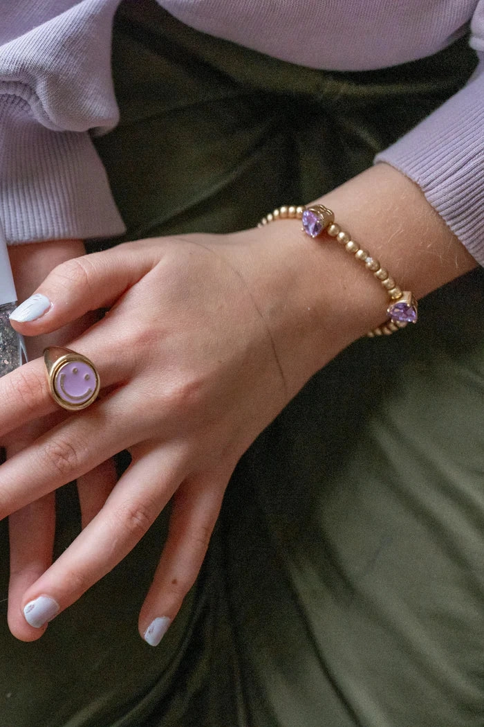 Creative kids Little learners Boutique Chic Amethyst Love Bracelet