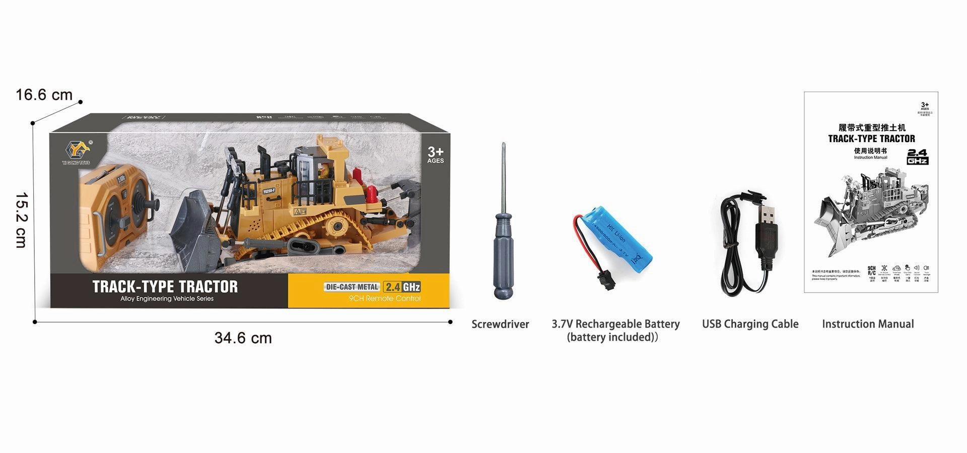 Imaginative play Remote Control Hydraulic Tractor